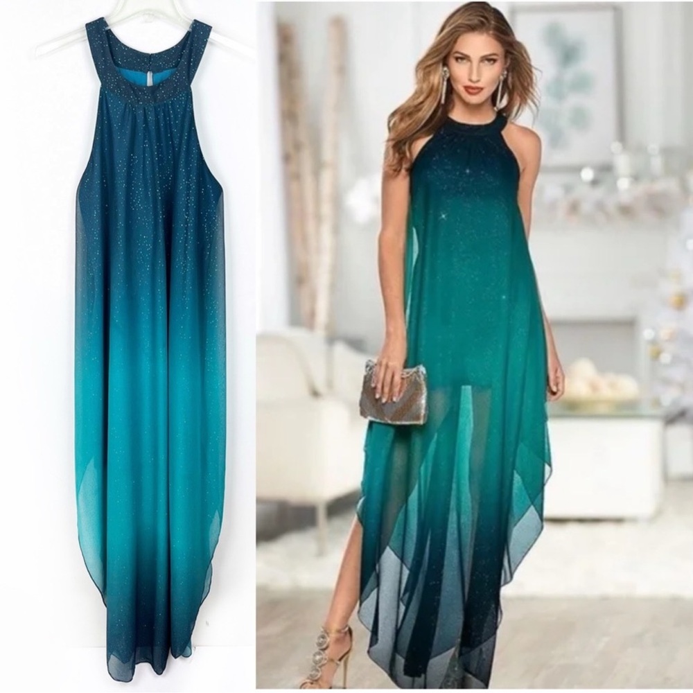 Teal Halter Dress